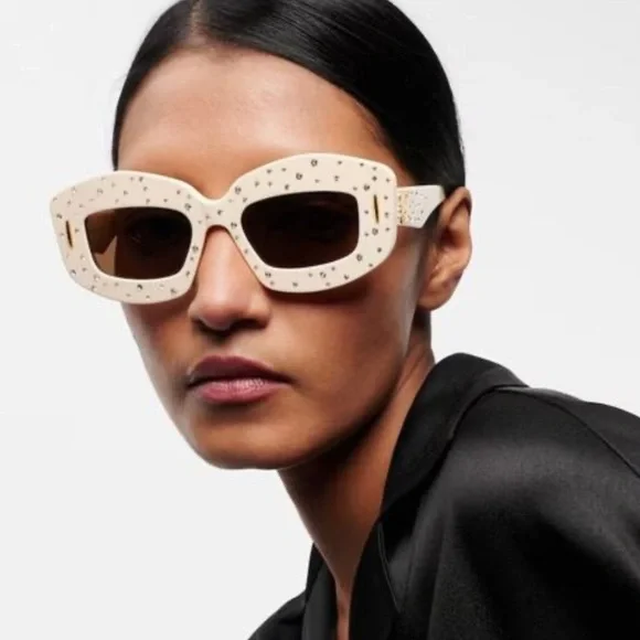 Excluded Loewe Sunglasses, New 350 LOEWE EYEWEAR Double-frame cat-eye gold-tone and acetate  main image 4